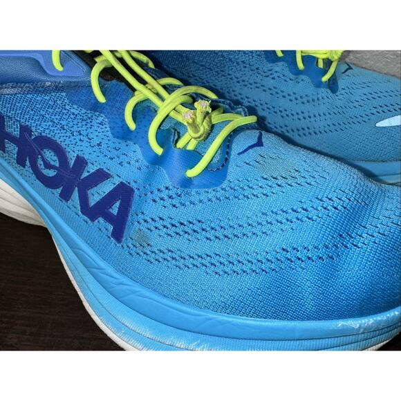 Hoka One Bondi 8 Men's Size 11 D Running Shoes Virtual Blue Swim Day 1123202 VSW - Picture 4 of 12